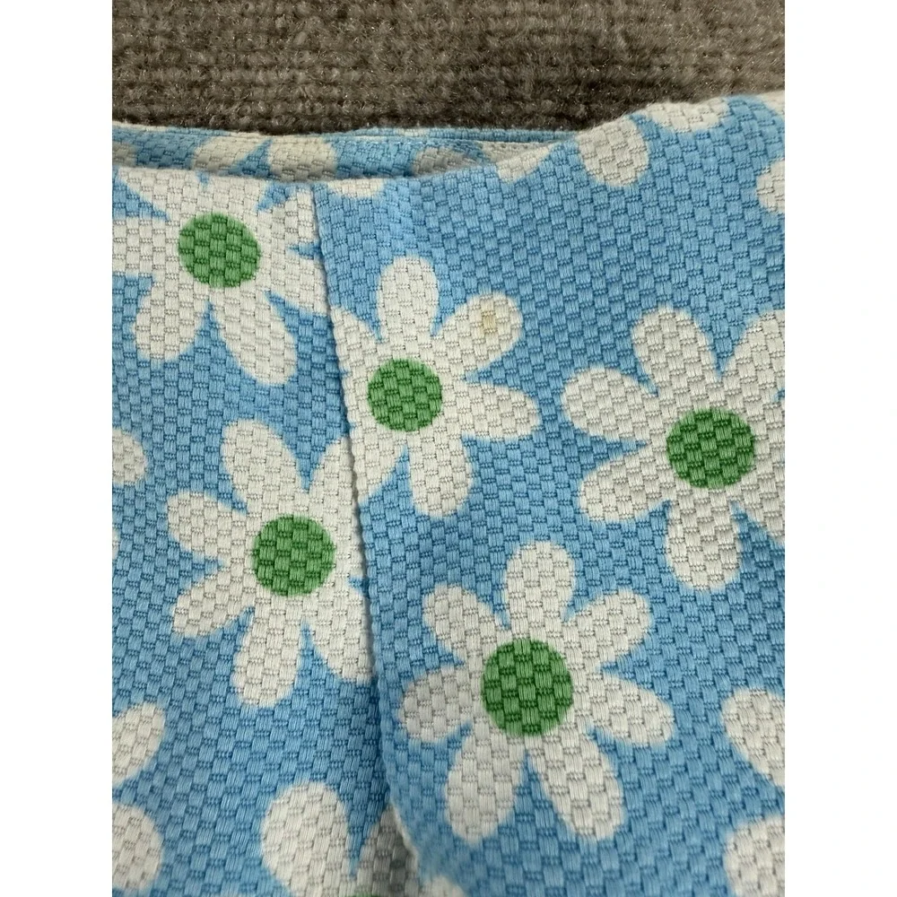 Vintage Y2K Kelly's Kids Girls 10 Daisy Floral A-Line Skirt Blue White Green 90s